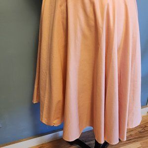 Soft pink tea length skirt